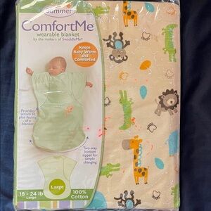 Wearable Blanket - Cream with Animal Print